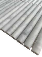 Load image into Gallery viewer, CARRARA MINI FLUTES HONED MOSAIC
