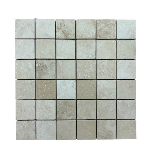 CLASSIC TRAVERTINE LARGE SQUARE HONED AND FILLED MOSAIC