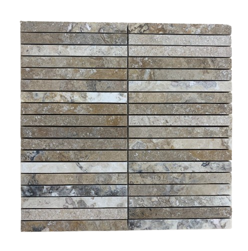 PHILADELPHIA TRAVERTINE LARGE KITKAT HONED MOSAIC