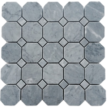 Load image into Gallery viewer, ITALIAN GREY OCTAGON WITH GREY DOT HONED MOSAIC
