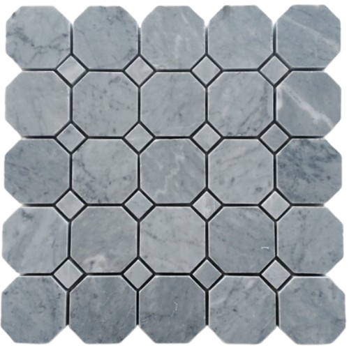 ITALIAN GREY OCTAGON WITH GREY DOT HONED MOSAIC