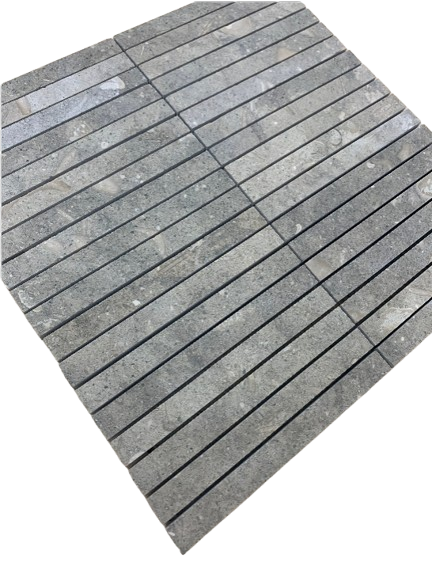 Chateau Green Fossil Limestone Large Kitkat Mosaic