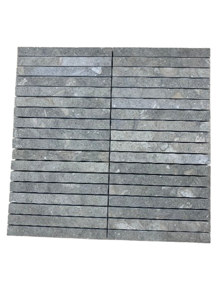 GREEN FOSSIL LIMESTONE LARGE KITKAT HONED MOSAIC