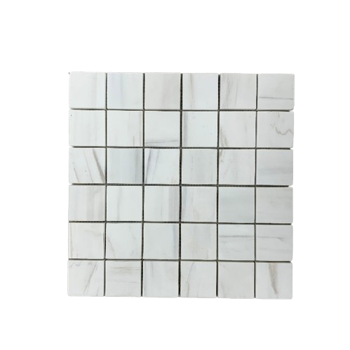 SMOKY DOLOMITE MARBLE LARGE SQUARE MOSAIC HONED