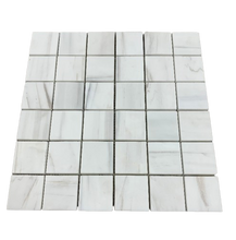 Load image into Gallery viewer, SMOKY DOLOMITE MARBLE LARGE SQUARE MOSAIC HONED
