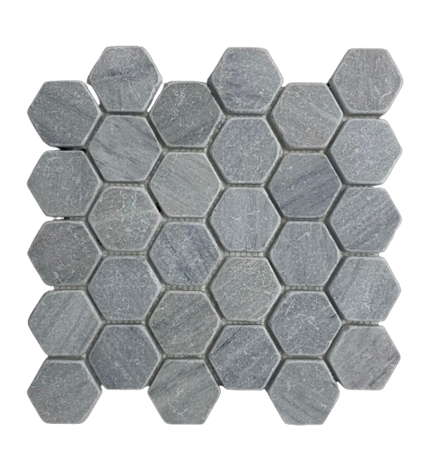 SOLTO MARBLE HEXAGON TUMBLED MOSAIC