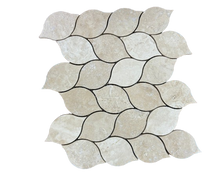 Load image into Gallery viewer, CLASSIC TRAVERTINE LEAF HONED + FILLED MOSAIC
