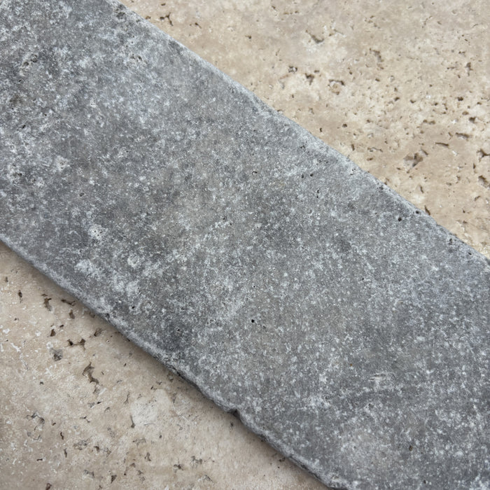 Silver Travertine Subway Tile 75x203x10