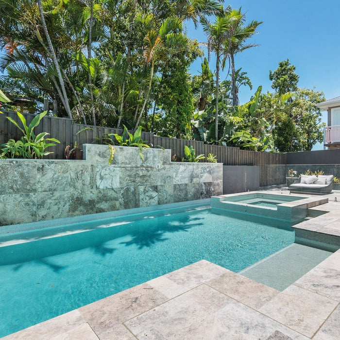 Silver Travertine Paver 203x406x30