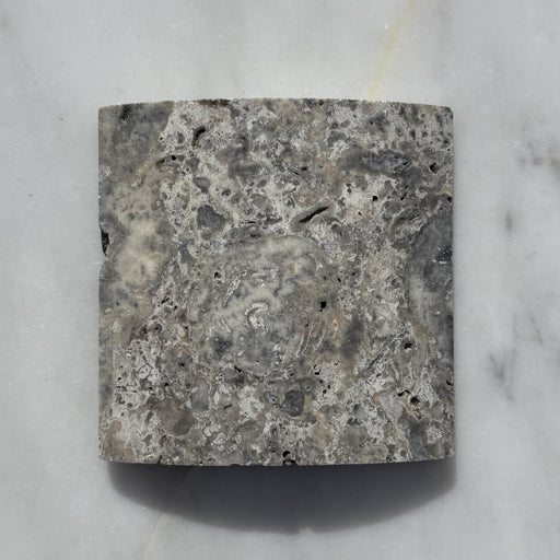 Silver Travertine Wide Convex Flute