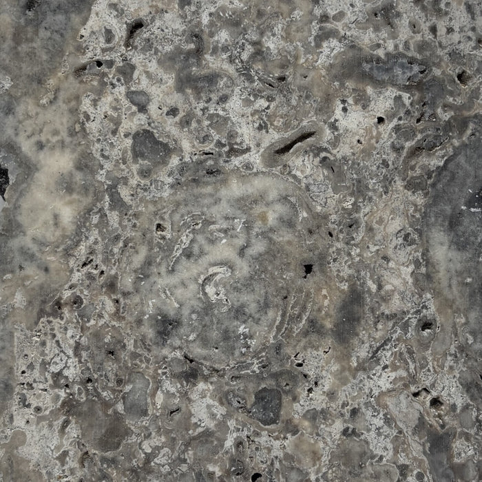 Silver Travertine Wide Convex Flute
