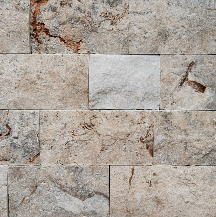 Silver Travertine Random Length Wall Cladding