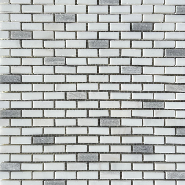 Smokey Dolomite & Solto Marble Mini Brickbond Mosaic
