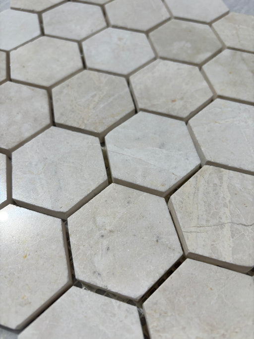 Snow White Marble Hexagon Mosaic
