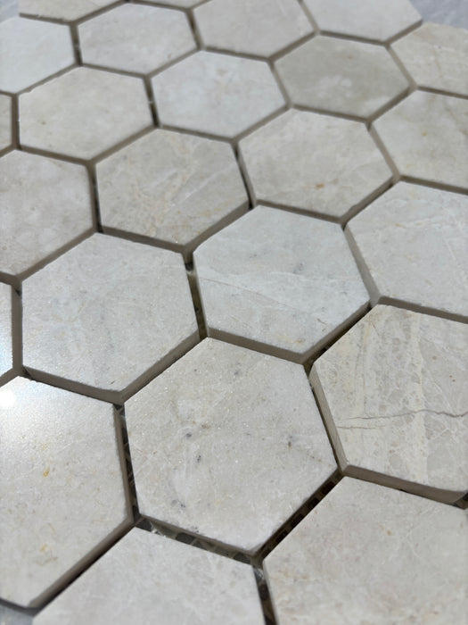Snow White Marble Hexagon Mosaic