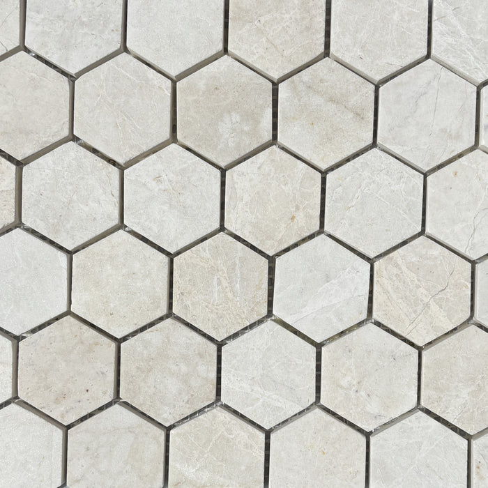 Snow White Marble Hexagon Mosaic