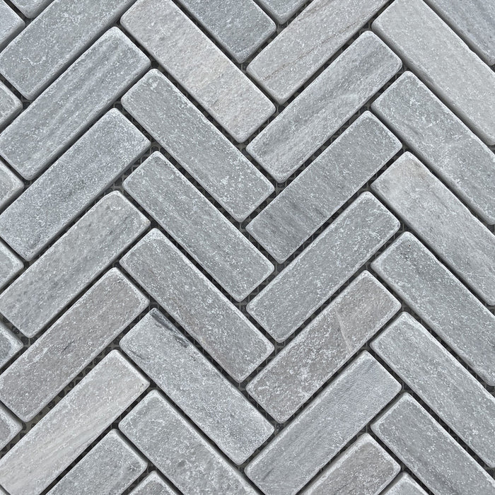 Solto Marble Herringbone Mosaic Tumbled