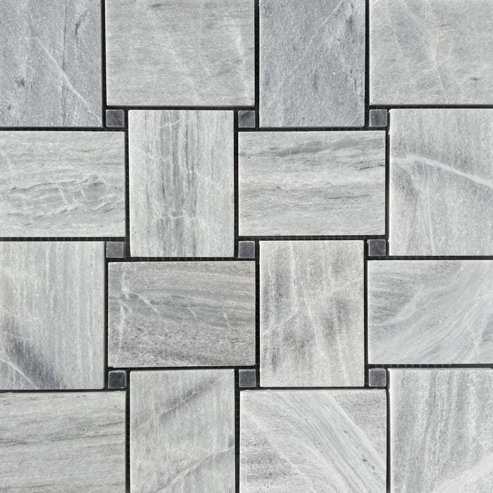 Solto Large Basketweave with King Blue Marble Mosaic