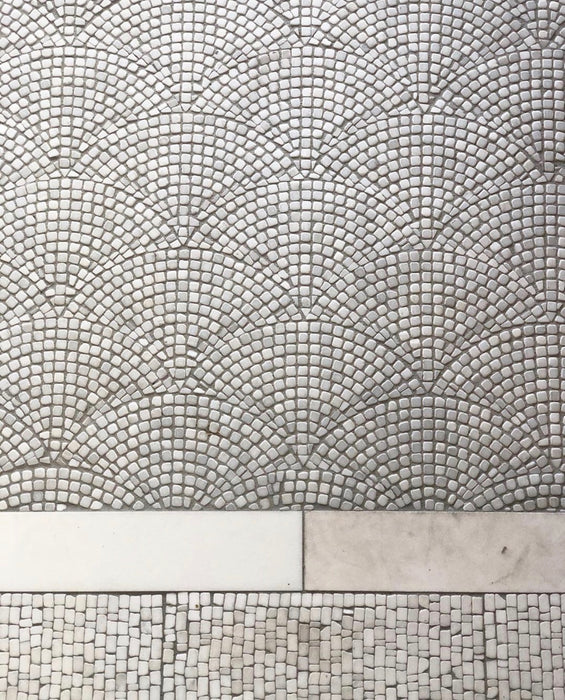 Thassos Marble Mini Fan Mosaic