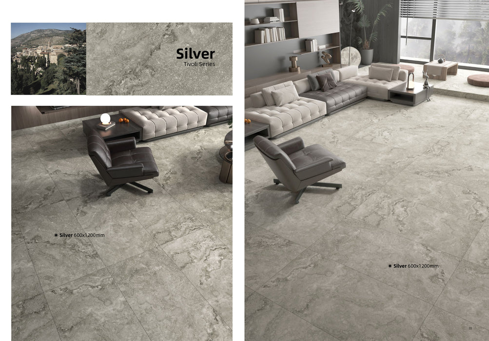 Heritage Silver Porcelain Tile