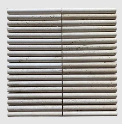 Classic Travertine Mini Flute Mosaic