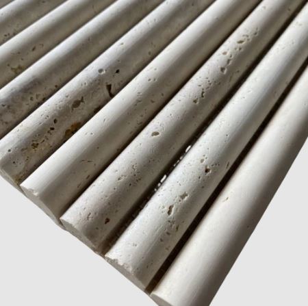 Classic Travertine Mini Flute Mosaic