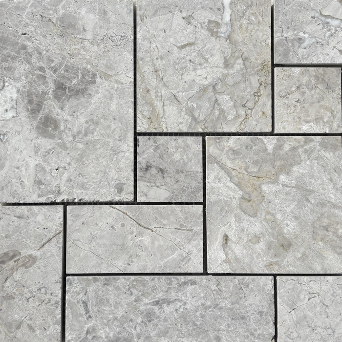 Tundra Grey Marble Mini French Pattern Mosaic