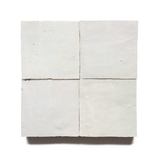 Zellige Moroccan Square White Fes Terracotta Tile