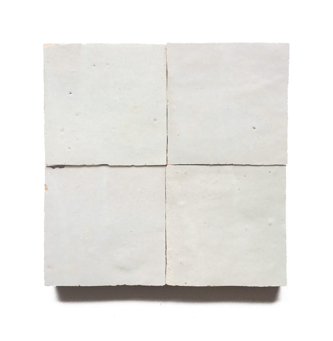 Zellige Moroccan Square White Fes Terracotta Tile