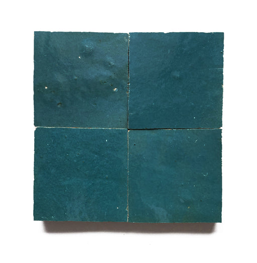 Zellige Moroccan Square Atlas Petrole Terracotta Tile