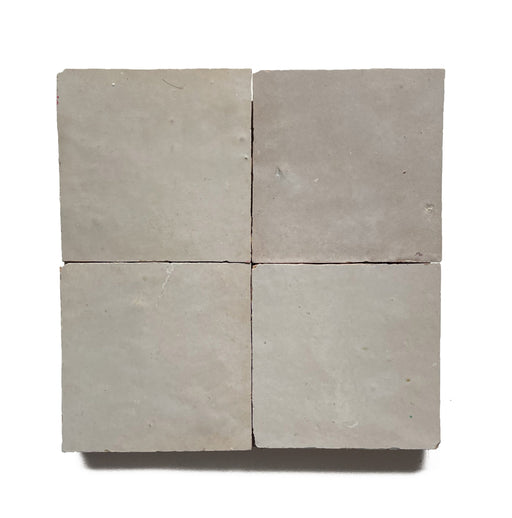 Zellige Moroccan Square Ecru Off White Terracotta Tile