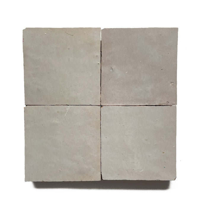 Zellige Moroccan Square Ecru Off White Terracotta Tile