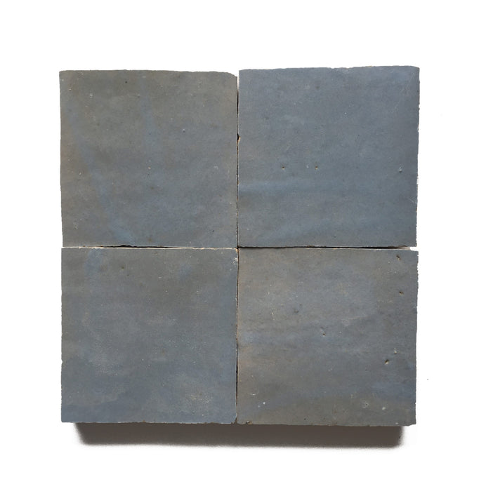 Zellige Moroccan Square Blue Terracotta Tile