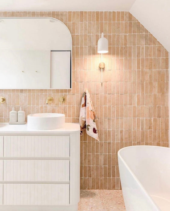Zellige Moroccan Subway Raw Terracotta Tile