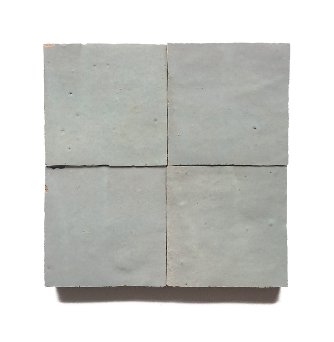 Zellige Moroccan Square Vert Pale Green Terracotta Tile