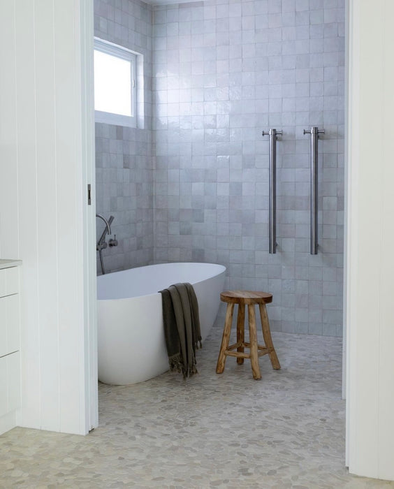 Zellige Moroccan Square Ecru Off White Terracotta Tile