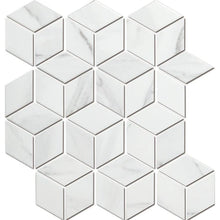 Load image into Gallery viewer, CARRARA LOOK MATTE CUBE PORCELAIN MOSAIC
