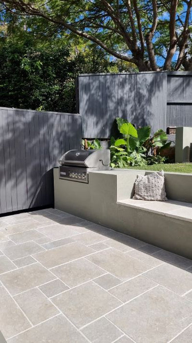 Chateau Green Fossil Limestone Paver 406x610x30 Sandblasted