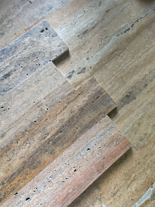 Country Classic Travertine Vein Cut Subway Tile