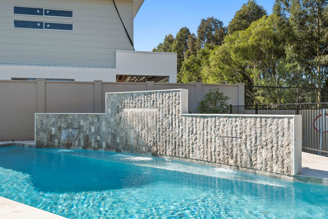Silver Travertine Random Length Wall Cladding