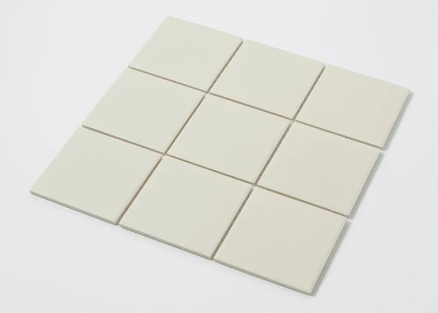 Unglazed Large Square Off White Porcelain Mosaic