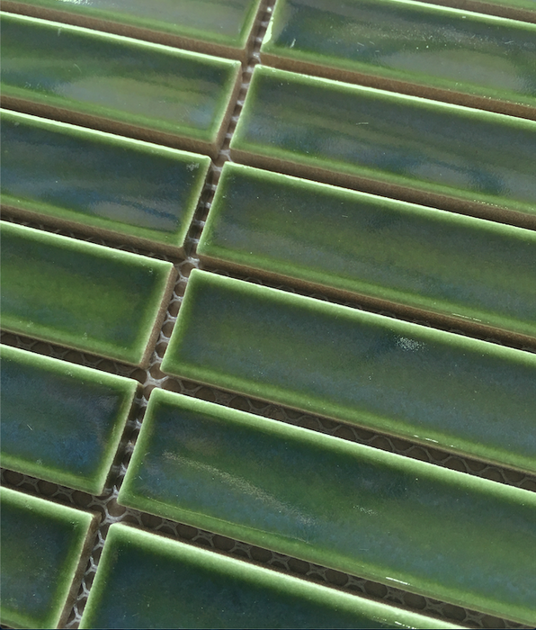 Raku Kitkat Basil Porcelain Mosaic