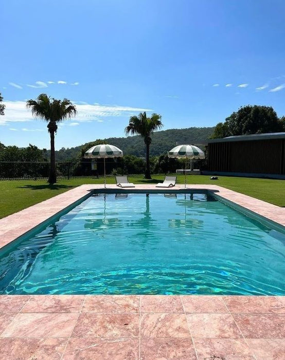 Rosso Travertine Paver French Pattern