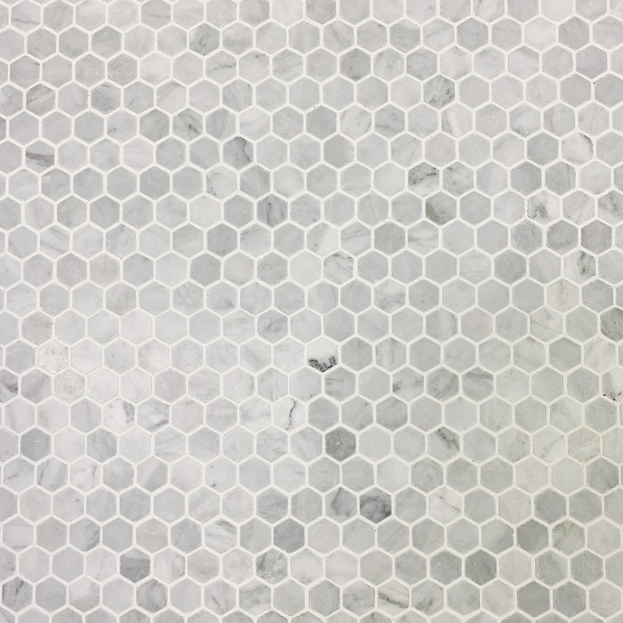 Carrara Hexagon Marble Mosaic