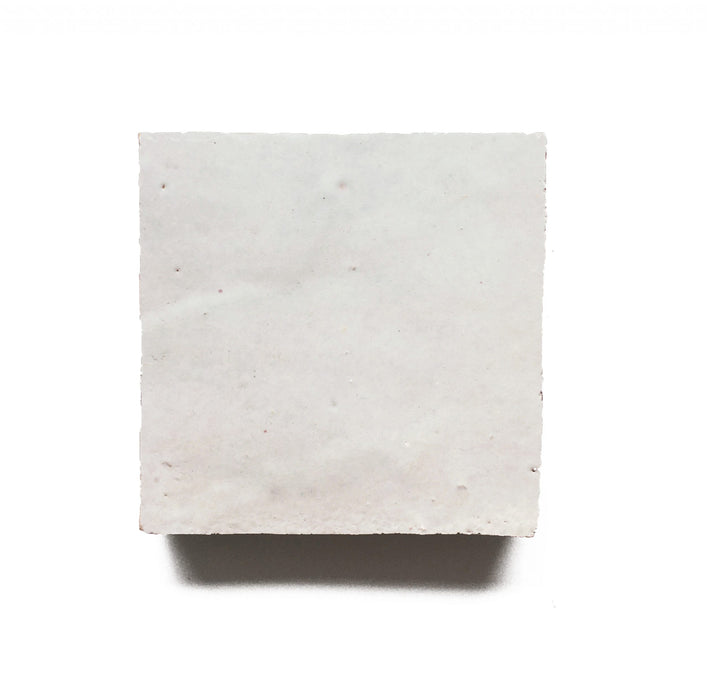 Zellige Moroccan Square White Fes Terracotta Tile