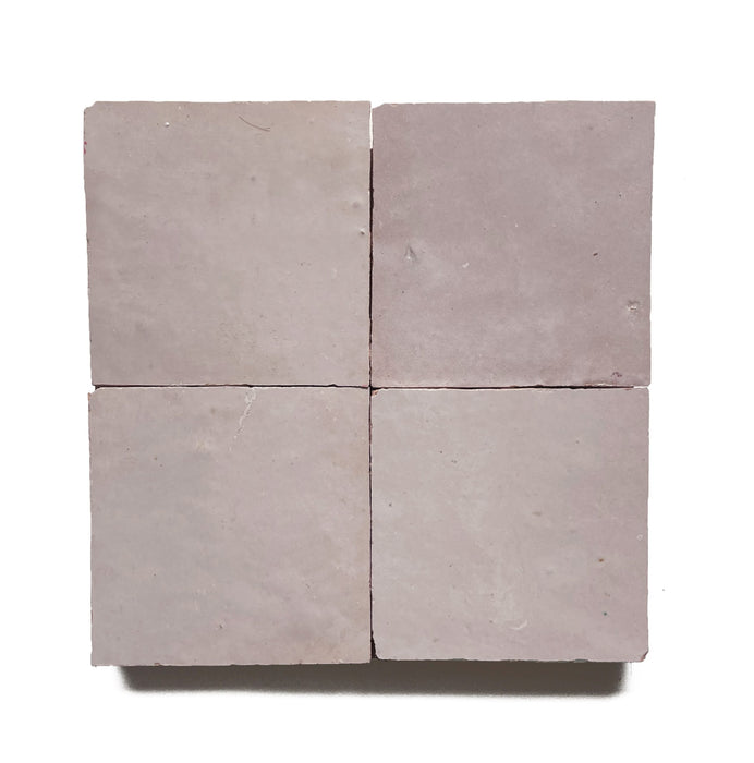 Zellige Moroccan Square Gris Rosa Terracotta Tile