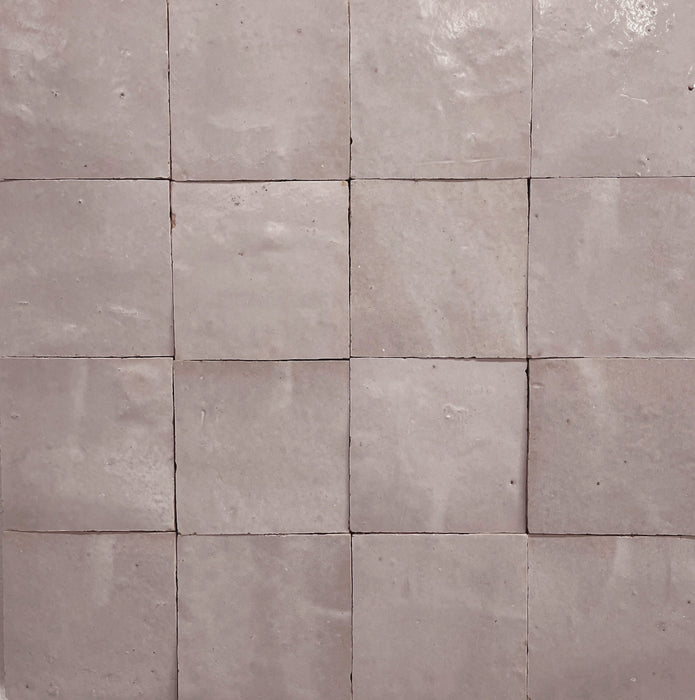 Zellige Moroccan Square Gris Rosa Terracotta Tile