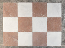 Load image into Gallery viewer, ROSSO ALCANTARA AND MILOS MARBLE TUMBLED CHECKERBOARD

