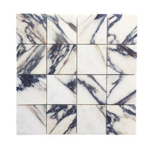 Load image into Gallery viewer, CALACATTA VIOLA SQUARE HONED MARBLE MOSAIC
