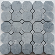 Load image into Gallery viewer, ITALIAN GREY OCTAGON WITH GREY DOT HONED MOSAIC
